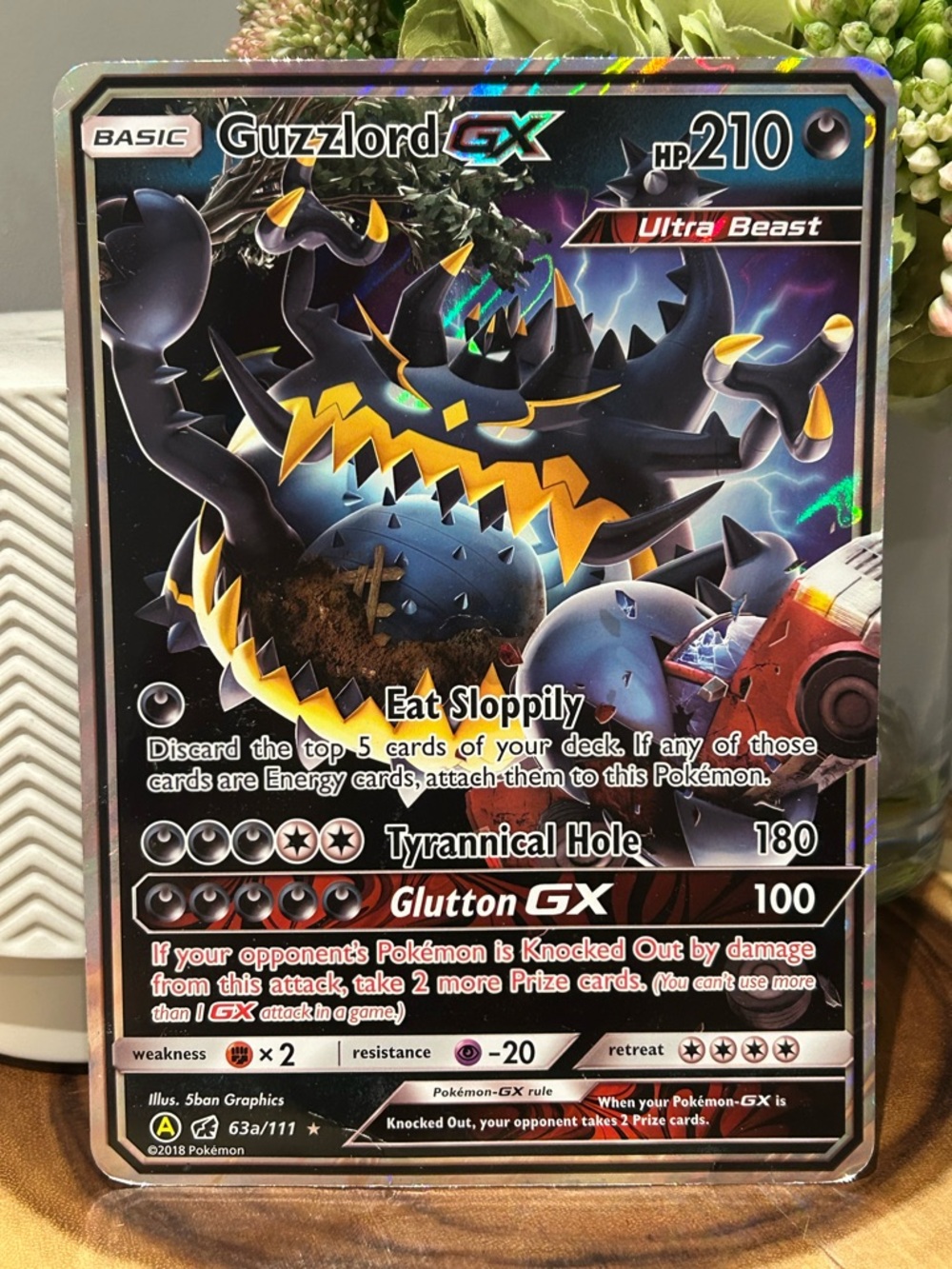 Pokémon Guzzlord GX 2018 Jumbo card, 63a/111, Collectible, Fan Favorite